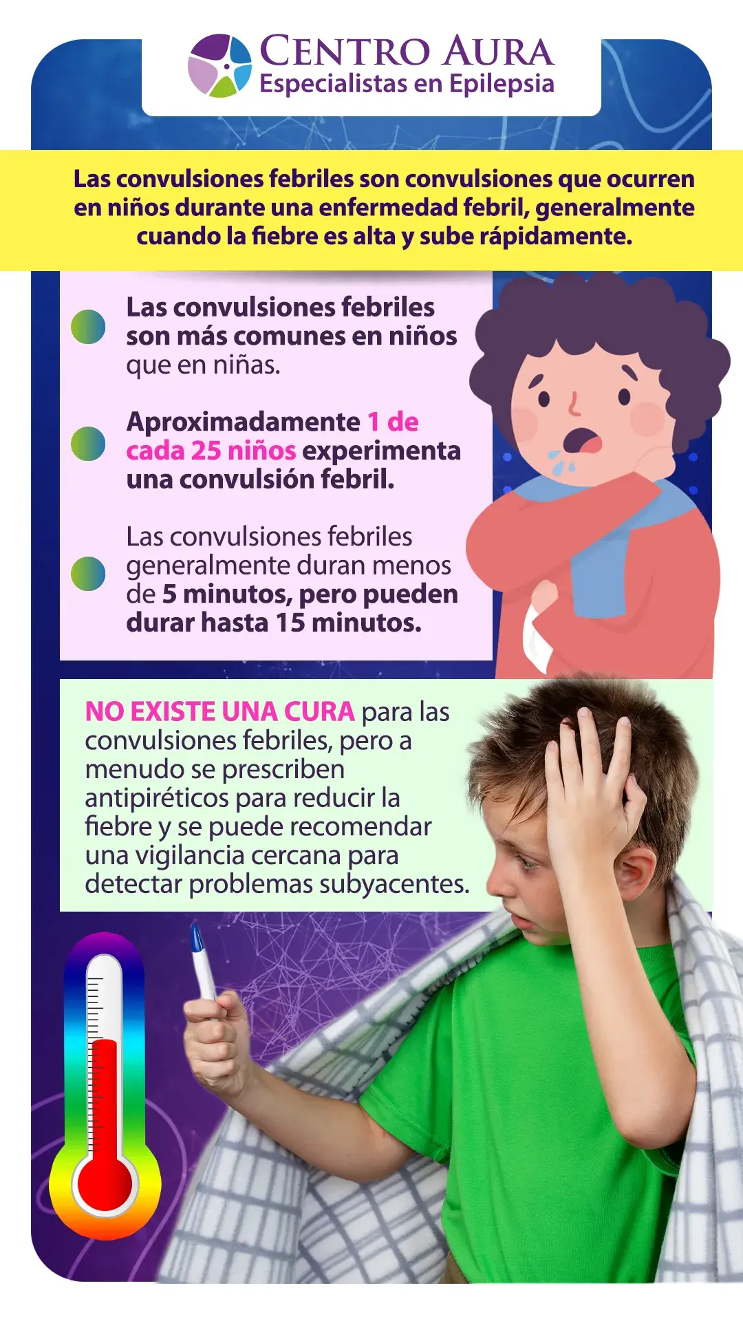 Las convulsiones por fiebre son más comunes en niños y niñas cuando su cuerpo sube a altas temperaturas