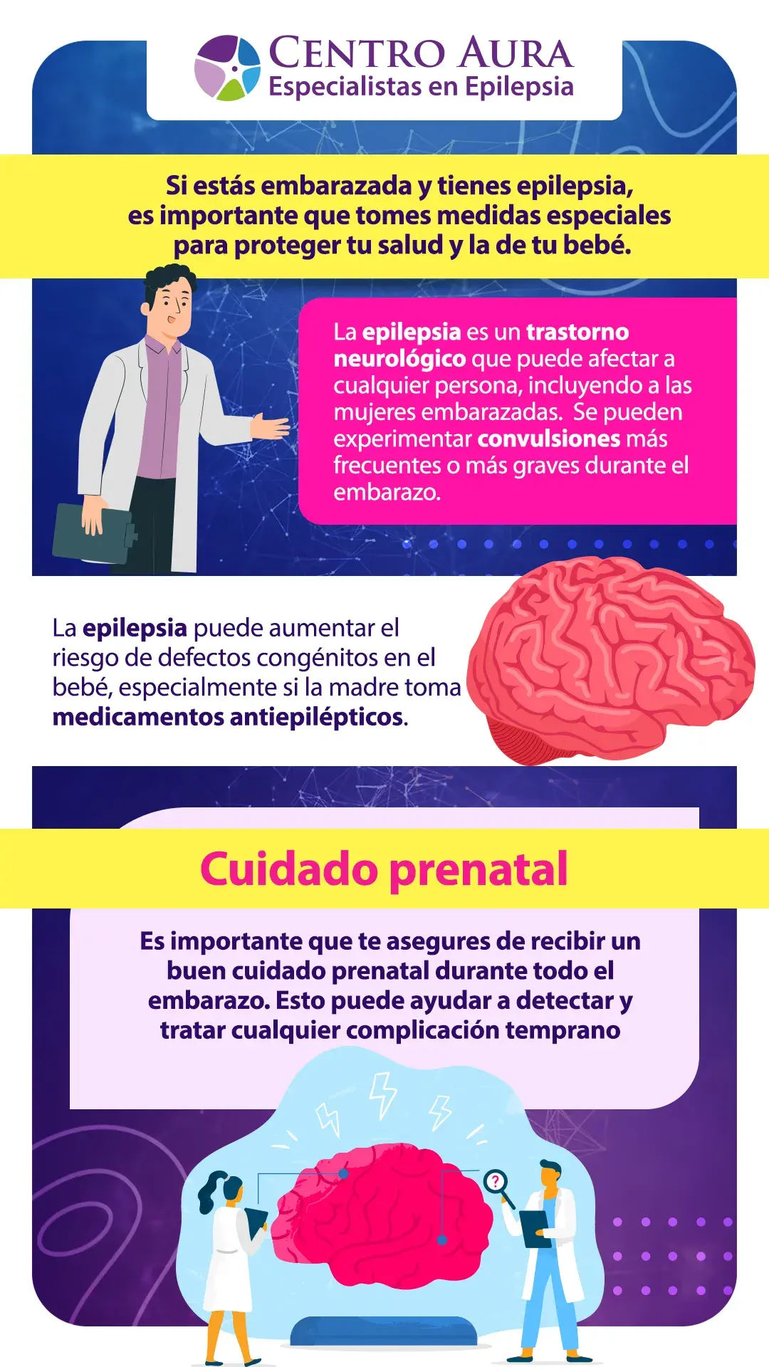 Epilepsia en el embarazo - Infografía