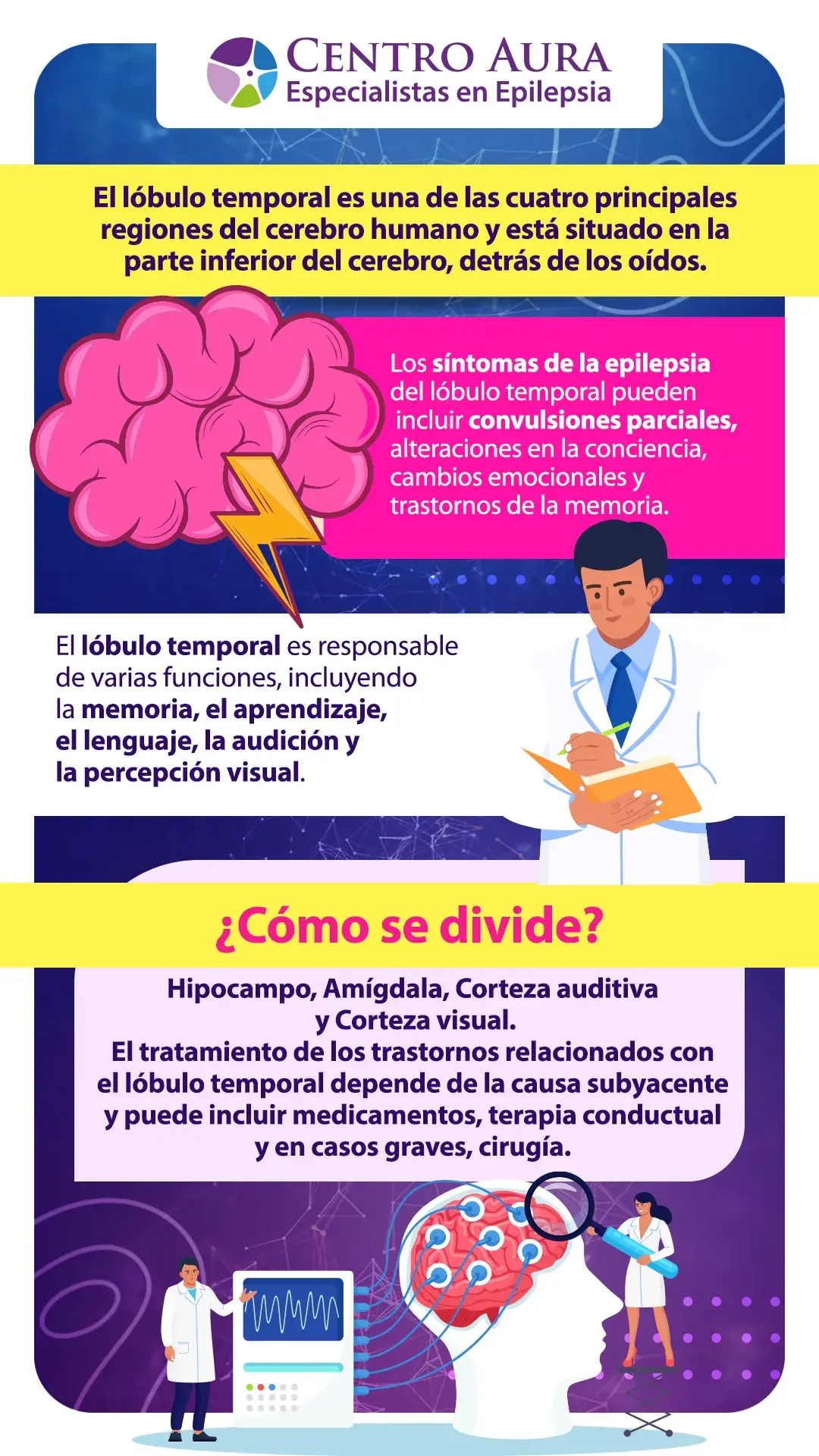 Epilepsia lobulo temporal - Infografía