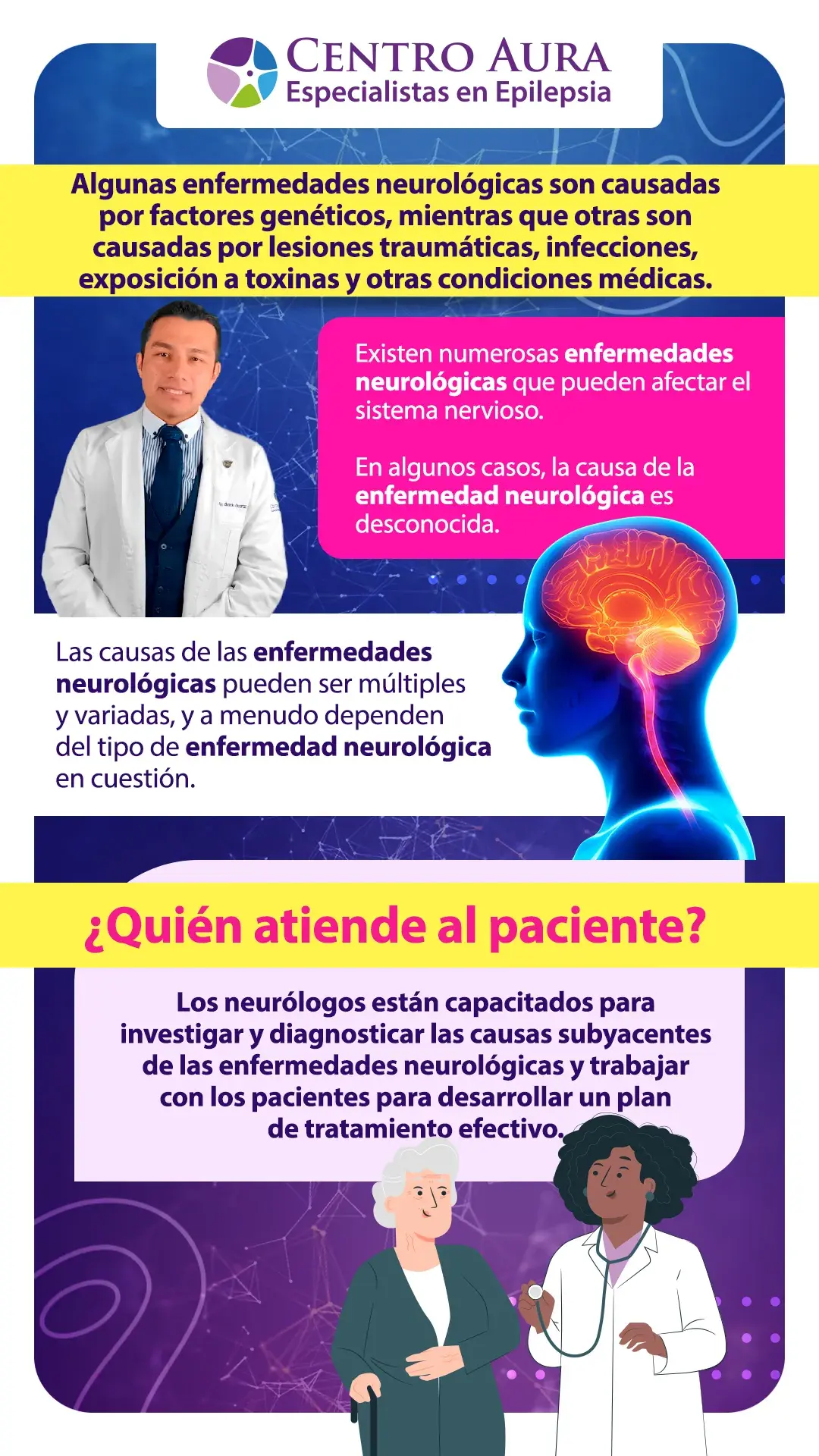 Factores que casan enfermedades neurológicas - Infografía